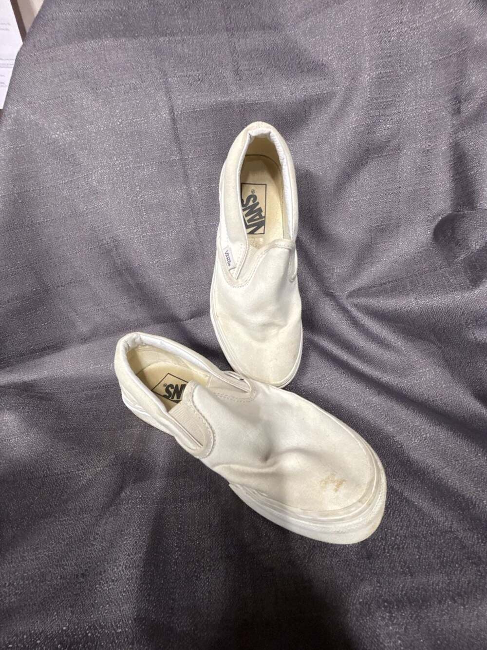 Vans Classic Slip-On Sneakers White Canvas Shoes
